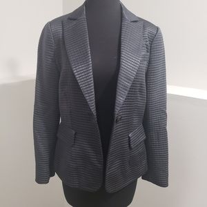 Pink Tartan Black  Ribbed Blazer